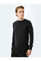 Crew Neck Long Sleeve Basic Knitwear Sweater - 3