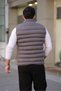 Men's Gray Nubuck Suede Puffer Vest - 5