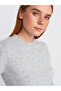 10703 Crew Neck Sequin Glitter Sweater-Gray - 4
