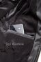 Men's Black Slim Fit Hooded Elastic Waist Ribbed Leather Jacket & Coat - 5