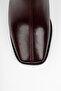Women's Talve Burgundy Shiny Blunt Toe Heeled Boots - 5