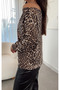 Women's Boat Neck Leopard Print Blouse - 2