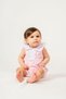 Organic Sweet Newborn Baby Girl Romper with Ruffle Collar Detail and Snap Closure - 2