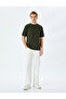 Crew Neck Regular Fit Cotton Tough Fabric Washed Short Sleeve T-Shirt - 2