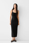 Strappy Square Collar Midi Dress - 2