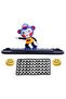 Sliding Blue Cartoon Figure Funny Glove Box Accessory with In-Car Numerator