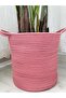 25X25 Pink Wicker Toy Basket - Multi-Purpose Organizer, Flower Pot - 5