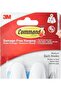 3M COMMAND™ DESIGNER HOOK WITH BATH STRIPS MEDIUM 17081B 2HKS+4S/PK - 3