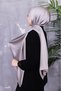 Women's Silver Patterned Shal 72X185 cm - 3