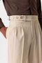 Beige High Waist Pleated Carrot Fit Men Pants - 4