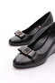 Women's platform heel shoes black patent leather 369333539 - 4
