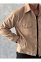 معطف Nubuck عالي الجودة مع تفاصيل زر - 2