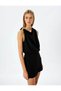 Sleeveless Shorts Jumpsuit with Slim Fit Accessory Detail