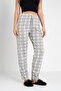 Cotton Thin Breathable Fabric Ribbon Waist Detailed Printed Women's Pajamas Bottom - 2