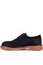 - Navy Blue Genuine Suede Lace-Up Men's Shoes 666-3951 - 4