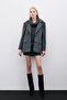 Buttoned Stamp Jacket - Black - 5