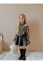 Leopard Printed Girl's Suit with Skirt - 3