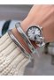 Steel Cord Stone Detail Snake Model Women's Wristwatch with 2 Years Warranty 3 Atm Waterproof - 5