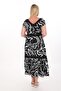 X Modapo Women's Belted Long Colorful Viscose Dress with Rose Accessories - 4