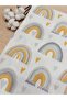 Flannel Baby Blanket Bohemian Rainbow and Heart Patterned 100% Cotton Swaddle Cover 75X100 - 2