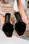 Women's Floral Detailed Summer Shoes Slipper Comfortable Daily Stylish Flat Sole Summer Women's Slippers Sandals