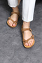 Anatomical Natural Cork Sole Genuine Leather Flip Flops - 4