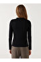 Lcw Modest Black Stand Collar Women's Bodysuit - 4