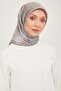 Silk Scarf 2024 Winter - 9029-11 Gray Black Twill
