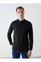 Lcwaikı Classic Black Regular Fit Long Sleeve Oxford Men's Shirt