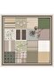 Oil Green Twill Silk Scarf - Nostalgia 8303-33