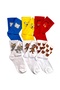 Pack of 6 Adventure Time Plain Cheerful College Tennis Socks - 2