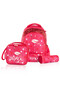 17Inch Set of 3 School Bag with Lunch Bag and Pencil Case Tropical - Pink