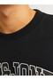 تي شيرت Jjecaleb Varsity تي شيرت أسود للرجال 12257579 - 5