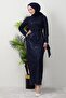 Sena Sequin Dress Navy Blue - 2