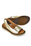 , Women's Genuine Leather Sandals 1411008Z016 Gold - 4