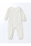 Ecru Peter Pan collar Baby Girl Combed Cotton Jumpsuit from Guli's Store