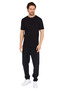 Men's Black Color Basic Fit Crew Neck 100% Cotton 2-Piece T-Shirts Pack - 4