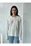 Design Lace Baby Collar Shirt Women's Ecru - 4