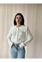Design Lace Baby Collar Shirt Women's Ecru - 3
