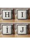 Letter Cushion Cover - Letter F - Gift Decorative Cushion Cover 43X 43 cm Cream-Black - 4