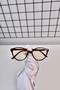Brown 50 Ekartman Bone Cat Eye Transparent Women Men Blue Light Protection Screen Glasses - 6
