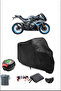Black Yuki Taro Gp1 Rear Case Compatible Waterproof Motorcycle Cover