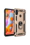 Galaxy M11 Case with Camera Protruding Stand Ring Magnet Armor Cover Vega - Gold