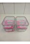Feyzade Fresco Set of 4 - 1120Cc Rectangular, Two-Section Ziplock Glass Storage Container (Frs-297) - 6