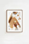 One Piece Brown Real Wood Framed Painting Set - Model 15 - 2