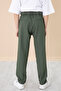 Green Double Leg Boy's Jogger Fabric Trousers 20058 - 4