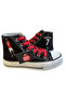 Ronaldo Printed Black Red Lace-Up High Top Sneakers Sneakers