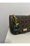 Green Apple Pattern Bag Charm and Keychain