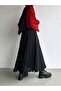 Black Voile Crush Skirt - 2