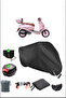 Black Yuki Bellini 50 Backpack Lock Compatible Waterproof Canvas (Motorcycle)